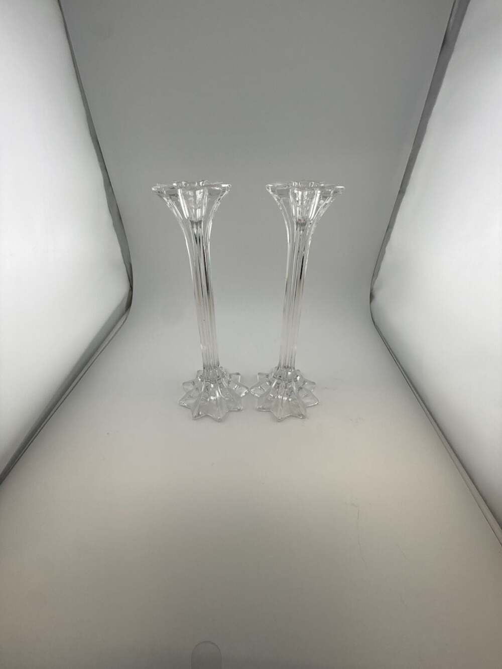 Riedel Grand Prix 8 In Clear Crystal Candlestick Pair